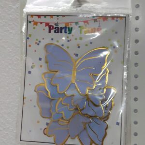 Non Edible Gold Border Paper Butterfly Wthout Stick
